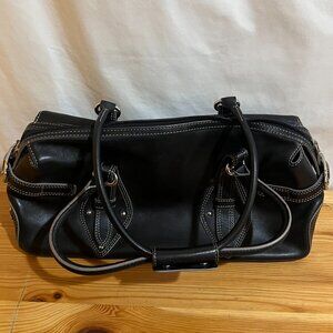Cole Haan Black Leather Satchel Bag Used Good Condition $100